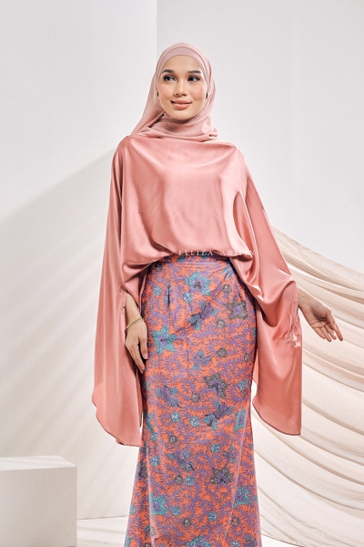 Caftan Anggun 2.0 in Salmon Pink (TOP ONLY)